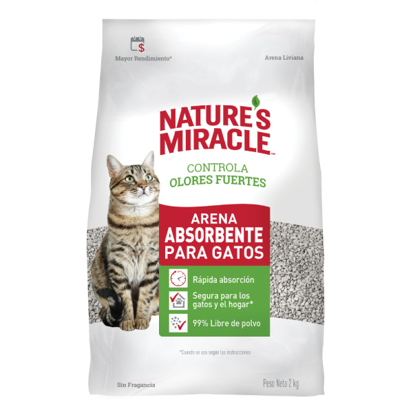 Arena abosorbente para gatos